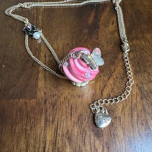 Betsey Johnson Pink Cupcake Necklace